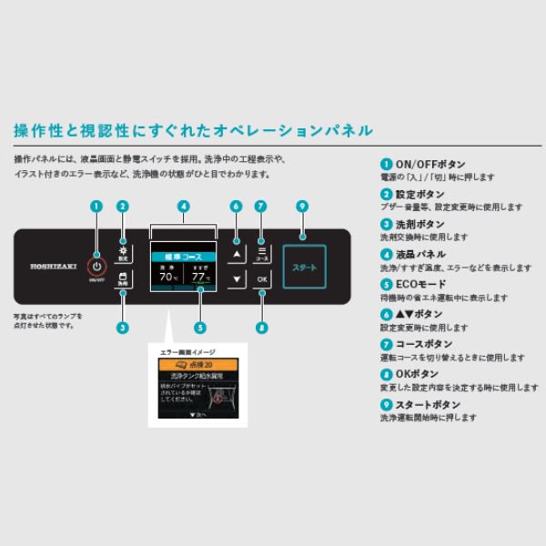 ホシザキ 食器洗浄機 JWE-400TUC3 アンダーカウンタータイプ ３相200V