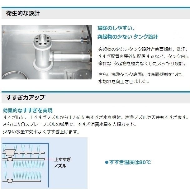 ホシザキ 食器洗浄機 JWE-450RUC-R (旧JWE-450RUB-R) 小形ドアタイプ 右向き クリーブランド - 24