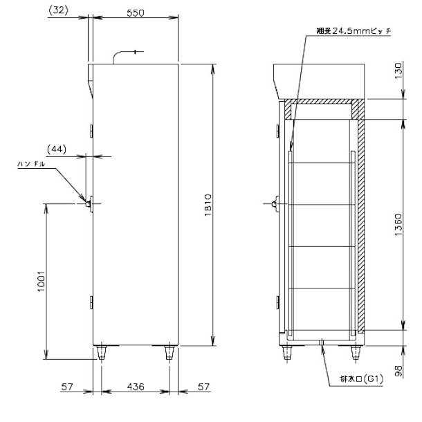 消毒保管庫 ホシザキ HSB-15SB3 3列５段15カゴ 片面扉 奥行１列 消毒 食器消毒 殺菌 殺菌庫