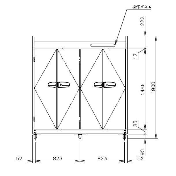 消毒保管庫 ホシザキ HSB-40DPB3 8列5段 40カゴ 両面扉 奥行2列 消毒保管庫 ホシザキ HSB-40DPB3 8列5段 40カゴ 両面扉 奥行2列