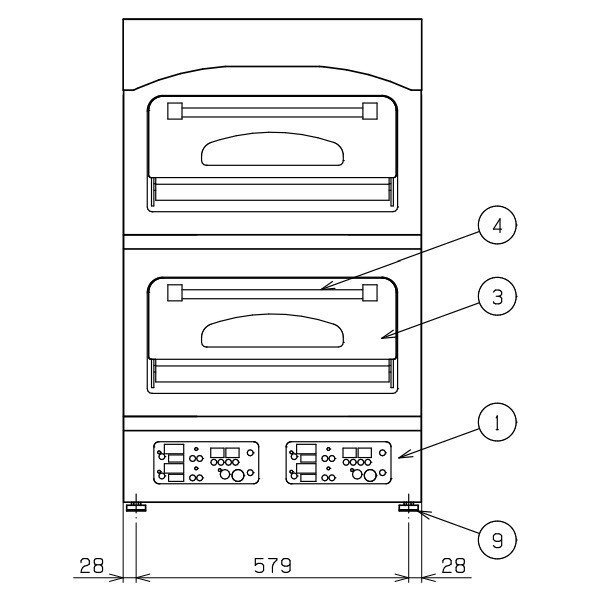 CPO-067W マルゼン 電気ピッツァ窯 1Φ200V 2段 クリーブランド - 業務用厨房機器 B to B 卸売専門店 【クリーブランド】 仙台  ホシザキ・マルゼン・パナソニックほか