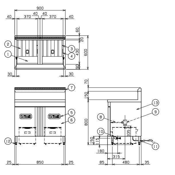 MXF-096WC　マルゼン　ガスフライヤー　エクセレントシリーズ　クリーブランド - 業務用厨房・光触媒コーティング・店舗内装工事 空調空調 他  各種設備工事　| 新品中古の買取販売　【クリーブランド　仙台】