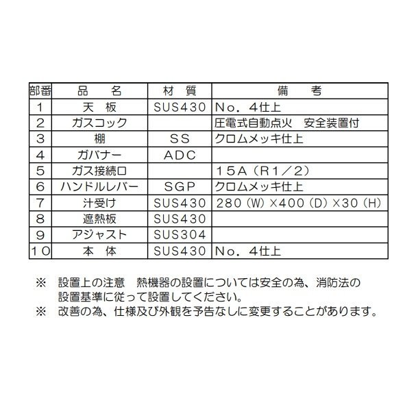 MGK-154UB マルゼン 上火式焼物器 《スピードグリラー》クリーブランド