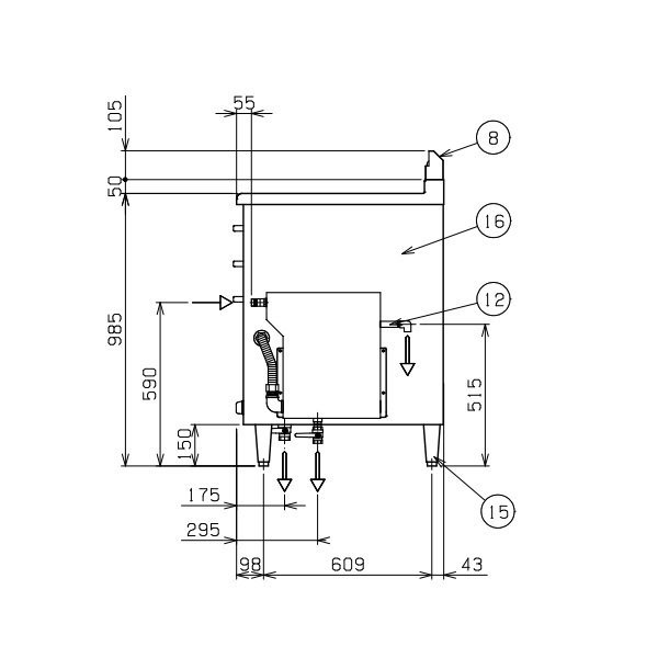 MUD-13C　マルゼン　ガス蒸し器　ドロワータイプ - 業務用厨房・光触媒コーティング・店舗内装工事 空調空調 他 各種設備工事　|  新品中古の買取販売　【クリーブランド　仙台】