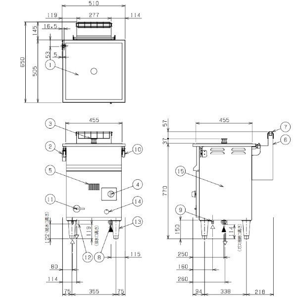 MUS-055SD　マルゼン　ガス蒸し器　セイロタイプ　セイロ昇降機仕様 - 業務用厨房・光触媒コーティング・店舗内装工事 空調空調 他 各種設備工事　 | 新品中古の買取販売　【クリーブランド　仙台】