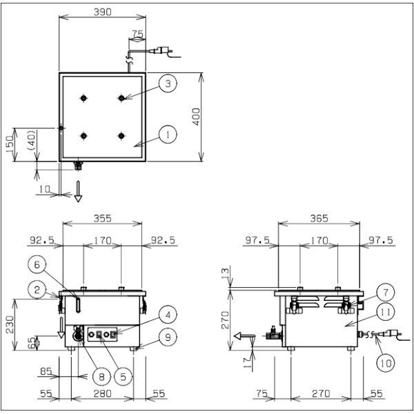 MUSE-044T4 マルゼン 電気卓上蒸し器 1Φ100V 吹出口×4 - 業務用厨房・光触媒コーティング・店舗内装工事 空調空調 他 各種設備工事  | 新品中古の買取販売 【クリーブランド 仙台】