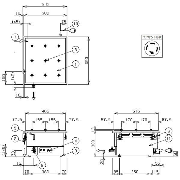 MUSE-A055T9　マルゼン　電気卓上蒸し器　3Φ200V　吹出口×9　自動給水式 - 業務用厨房・光触媒コーティング・店舗内装工事 空調空調 他  各種設備工事　| 新品中古の買取販売　【クリーブランド　仙台】