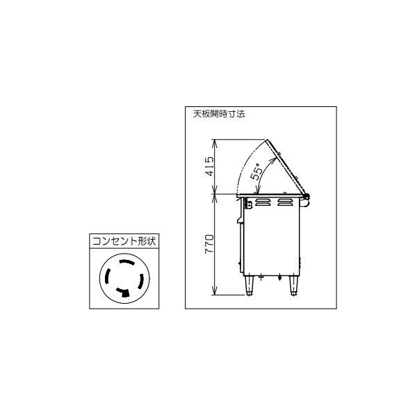 MUSE-055B4 マルゼン 電気蒸し器 セイロタイプ 吹出口×4 3Φ200V - 業務