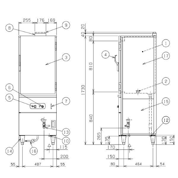 MUCE-066 マルゼン 電気蒸し器 キャビネットタイプ 3Φ200V - 業務用厨房機器 B to B 卸売専門店 【クリーブランド】 仙台  ホシザキ・マルゼン・パナソニックほか