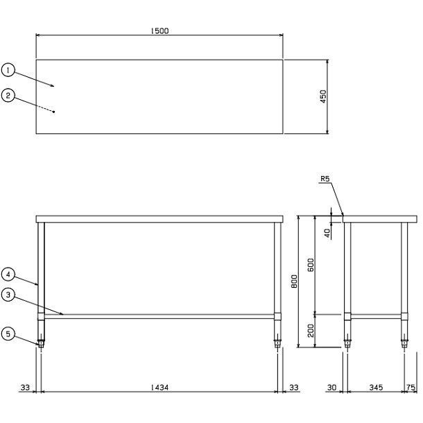 BW-T154N　マルゼン　作業台三方枠　BGなし - 業務用厨房・光触媒コーティング・店舗内装工事 空調空調 他 各種設備工事　|  新品中古の買取販売　【クリーブランド　仙台】