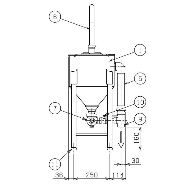 MRW D7 マルゼン ドラフト式水圧洗米機 7kg/回   業務用厨房・光触媒