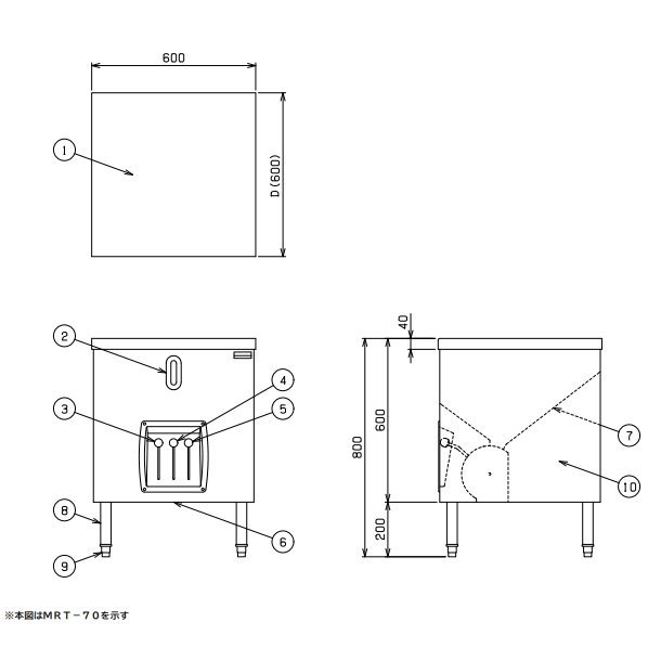 MRT-70　ライスタンク　マルゼン　貯米量70kg - 業務用厨房・光触媒コーティング・店舗内装工事 空調空調 他 各種設備工事　|  新品中古の買取販売　【クリーブランド　仙台】