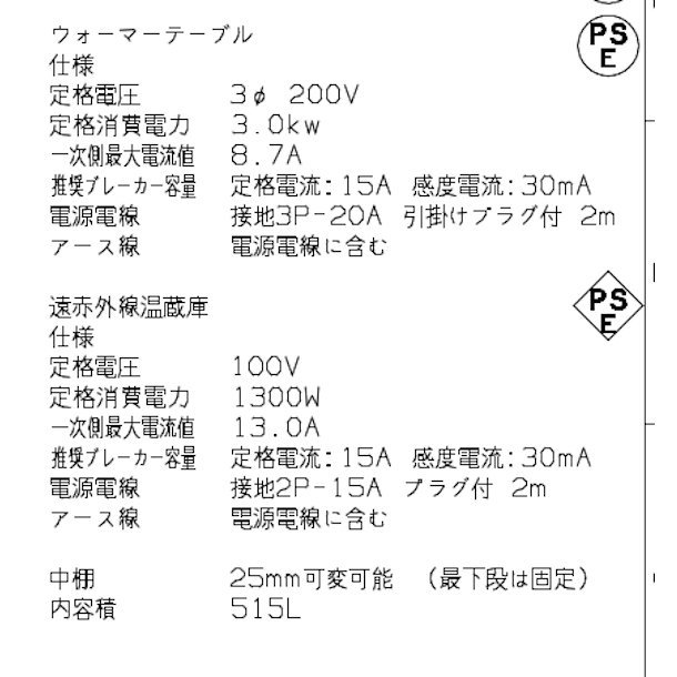 ウォーマーテーブル遠赤外線温蔵庫 NB-90WTDE R コントロールボックス右 アンナカ ニッセイ 温蔵庫 遠赤外線 クリーブランド 最先端