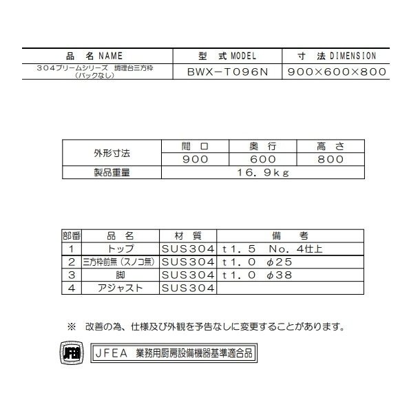 代引き人気 中古 作業台 送料別途見積 業務用 BGなし マルゼン 飲食、厨房用