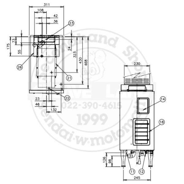 ホシザキ ガスブースター WB-24J-S ホシザキ ガスブースター WB-24J-S