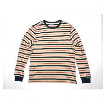 <img class='new_mark_img1' src='https://img.shop-pro.jp/img/new/icons23.gif' style='border:none;display:inline;margin:0px;padding:0px;width:auto;' />30%off   POP TRADING COMPANY "KRIS STRIPED LONGSLEEVE " DARKTEAL/OFFWHITE  