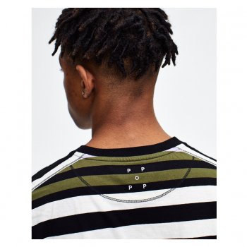 POP TRADING COMPANY " STRIPED POCKET T-SHIRT IN MULTICOLOUR "