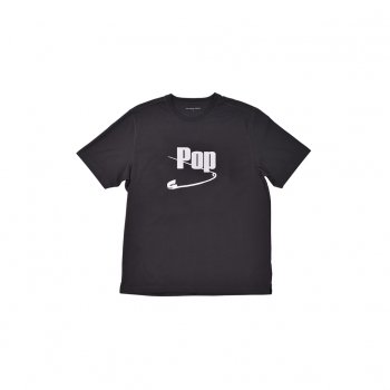 POP TRADING COMPANY " IGGY T-SHIRT IN ANTHRACITE "