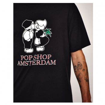 POP TRADING COMPANY " AMSTERDAM T-SHIRT " BLACK