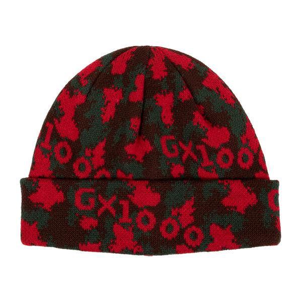 GX1000 " TRENCHED CAMO BEANIE " RED