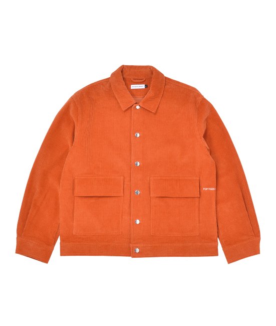 POP TRADING COMPANY " FULL BUTTON JACKET IN CINNAMON STICK "