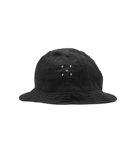POP TRADING COMPANY " REVERSIBLE BELL HAT IN BLACK/SILVER