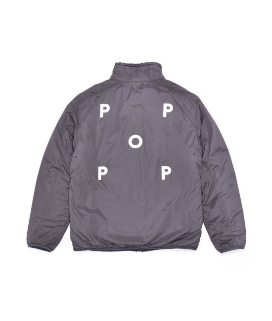 POP TRADING COMPANY " PLADA REVERSIBLE JACKET IN CHARCOAL "