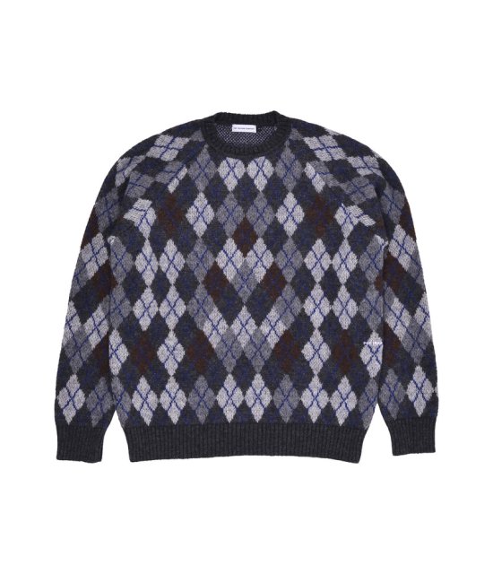 POP TRADING COMPANY " BURLINGTOM KNITTED CREWNECK IN ANTHRACITE "