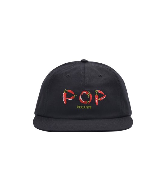 POP TRADING COMPANY " PICCANTE SIXPANEL HAT IN BLACK "