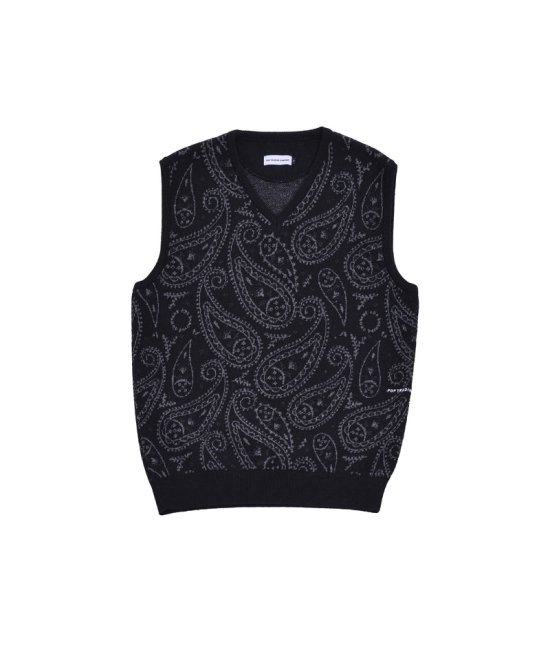POP TRADING COMPANY " PAISLEY KNITTED SPENCER " ANTHRACITE