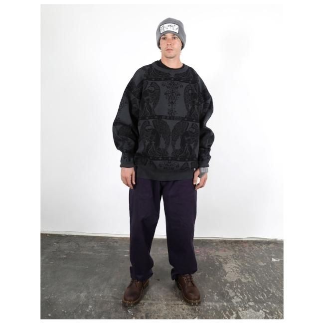 カラーブラックGX1000 JACQUARD CREWNECK / BLACK