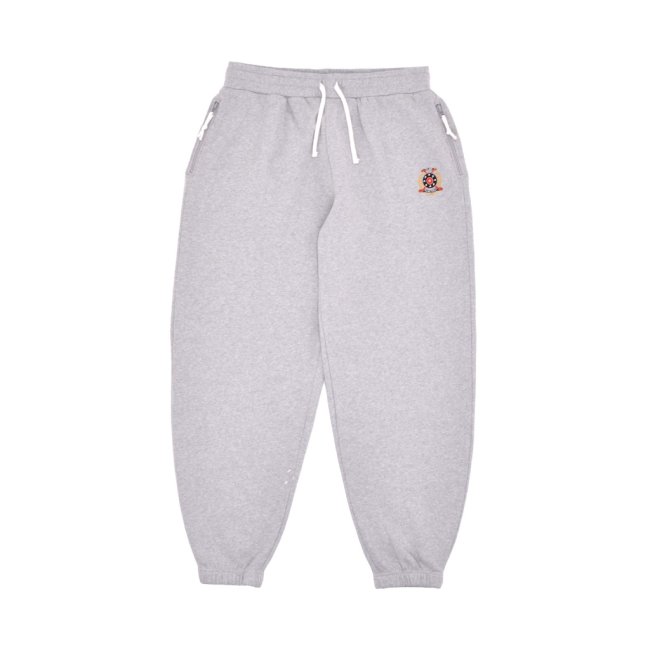 POP TRADING COMPANY " CREST JOGGING PANTS " IN HEATHER GREY
