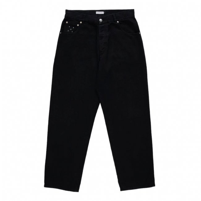 POP TRADING COMPANY " DRS DENIM IN STONE WASHED BLACK " 