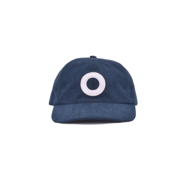 POP TRADING COMPANY " SUEDE O SIXPANEL HAT " IN NAVY