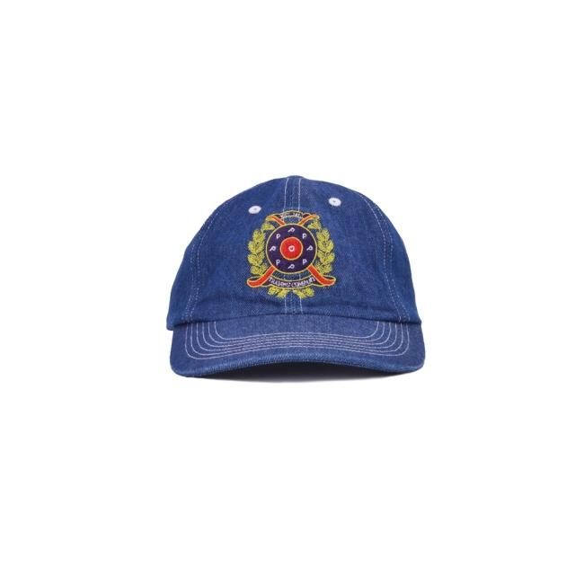 POP TRADING COMPANY " CREST SIXPANEL HAT " IN DARK DENIM