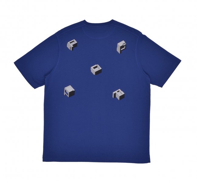 POP TRADING COMPANY " DELTA LOGO T-SHIRT IN SODALITE BLUE "