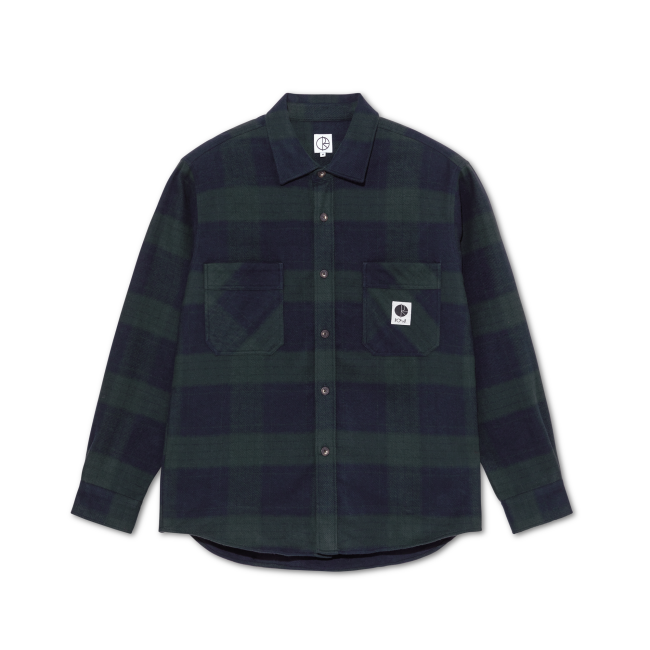 POLAR " MIKE LS FLANNEL SHIRT " NAVY/ TEAL 