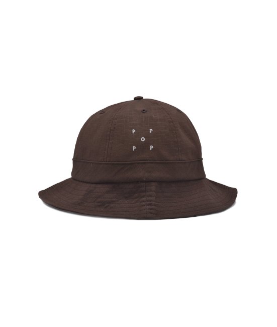 POP TRADING COMPANY " RIPSTOP BELL HAT IN BROWN "