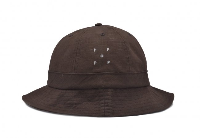 POP TRADING COMPANY " RIPSTOP BELL HAT IN BROWN "