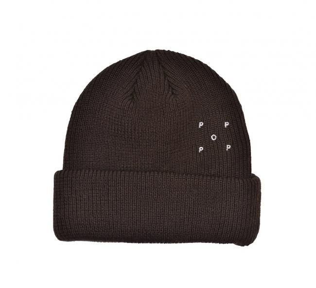 POP TRADING COMPANY " BASIC BEANIE IN BROWN "