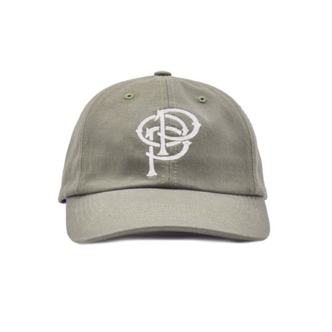 POP TRADING COMPANY " INSTIAL SIXPANEL HAT IN MOSS "