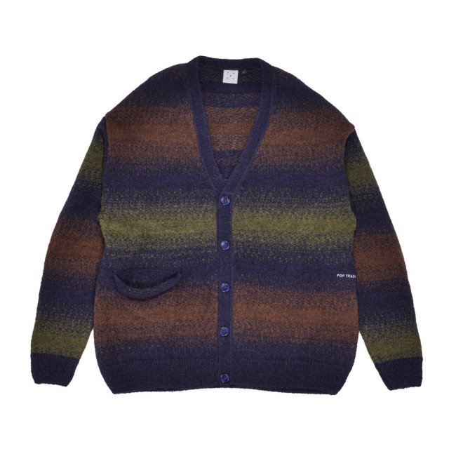 POP TRADING COMPANY " STRIPED KNITTED CARDIGAN IN DELICIOSO "