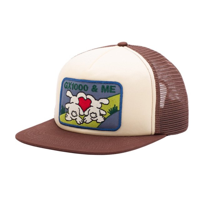 GX1000 " GX & ME TRUCKER HAT " BROWN