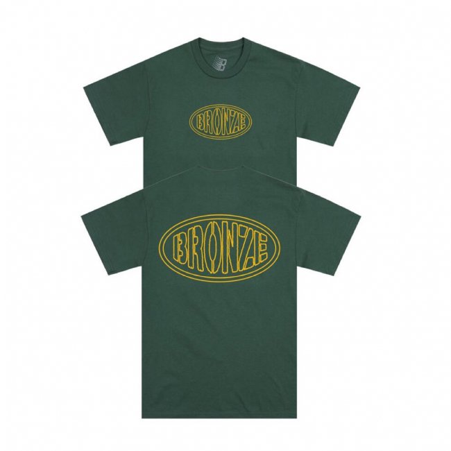 BRONZE 56K " OVAL TEE " FOREST GREEN " 