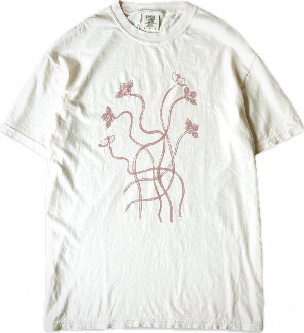 ISSEY KUMATANI " UNKNOWN FLOWER TEE " IVORY