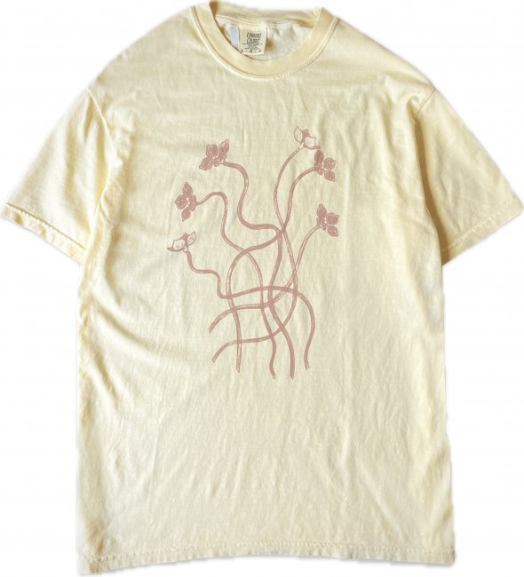 ISSEY KUMATANI " UNKNOWN FLOWER TEE " YELLOW