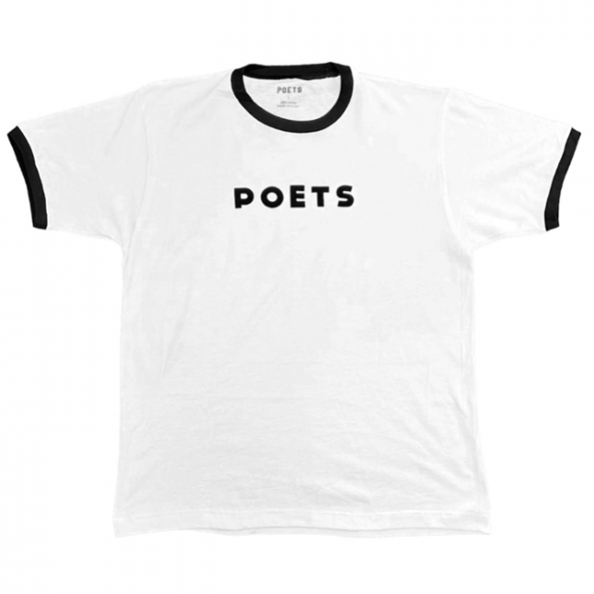 POETS " BASE RINGER TEE " WHITE