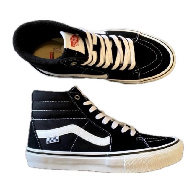 VANS SKATE " SKATE SK8- HI " BLACK/ WHITE