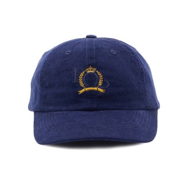 POP TRADING COMPANY " MINICORD CREST SIXPANEL HAT " NAVY