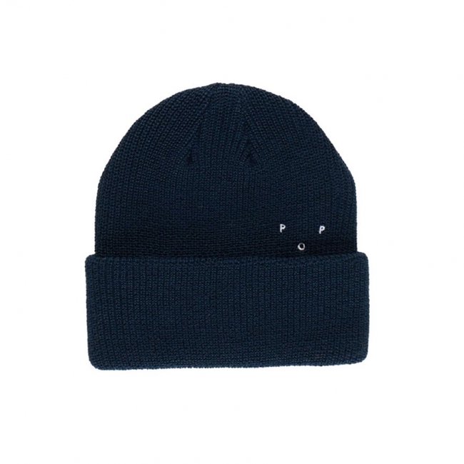 POP TRADING COMPANY " BASIC BEANIE IN NAVY "